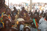 National Best Farmer in a handshake with Otumfuo